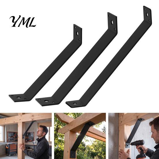 Rust Resistant Steel Fitting 4PCS 45 Degree Angle Support Bracket for Pergola, Heavy Duty Mild Timber Structure Hardware Frame, Reinforcement Fastener