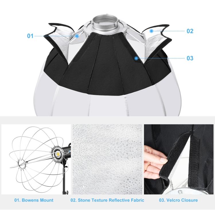 PULUZ 65cm Foldable Lantern Softbox SpeedLite Flash Light Foldable Diffuser