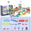 Dige Magnetic Track Car: Translucent Electric Car DIY Building Blocks with Magnetic Tiles