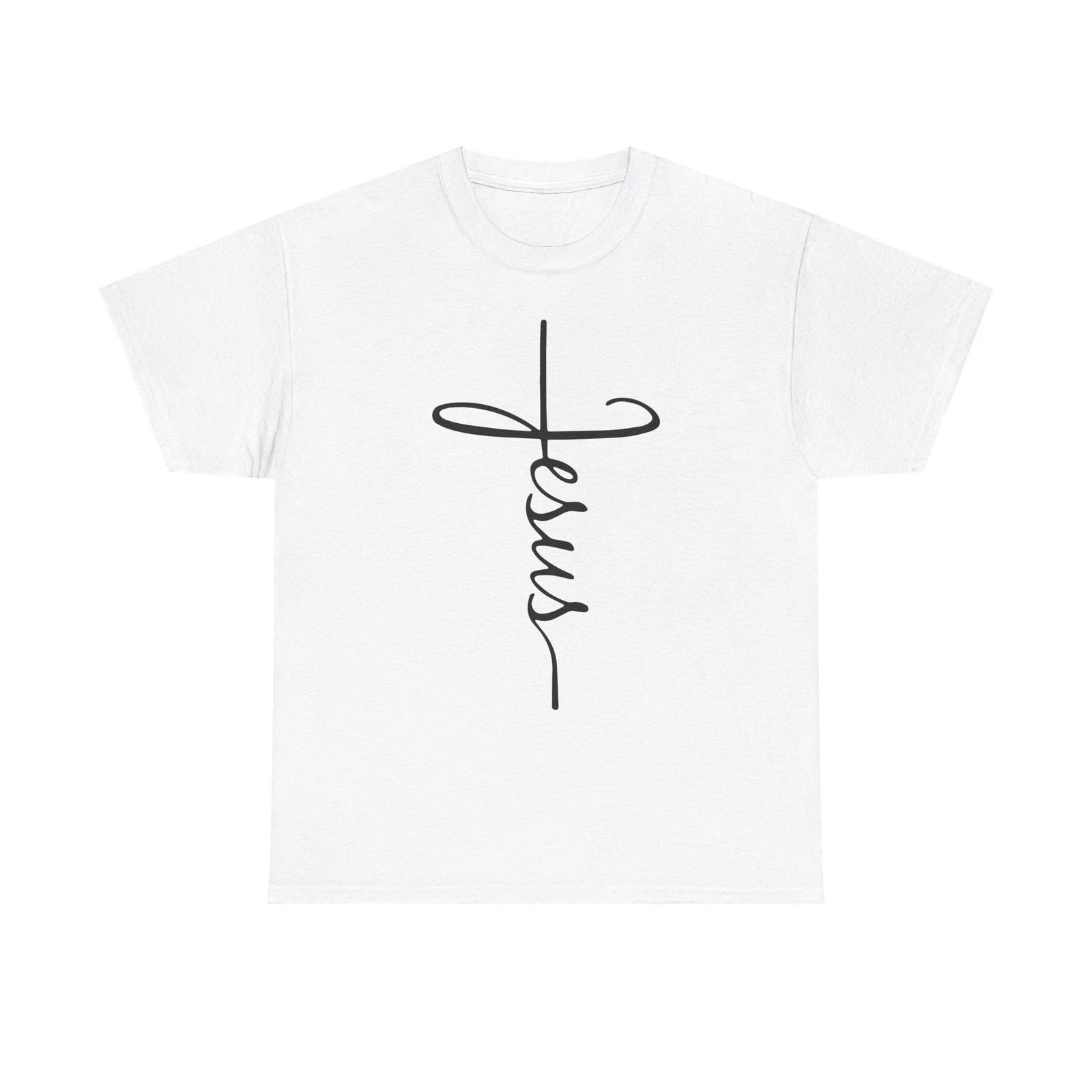 Jesus Typographic logo Unisex Heavy Cotton Tee S