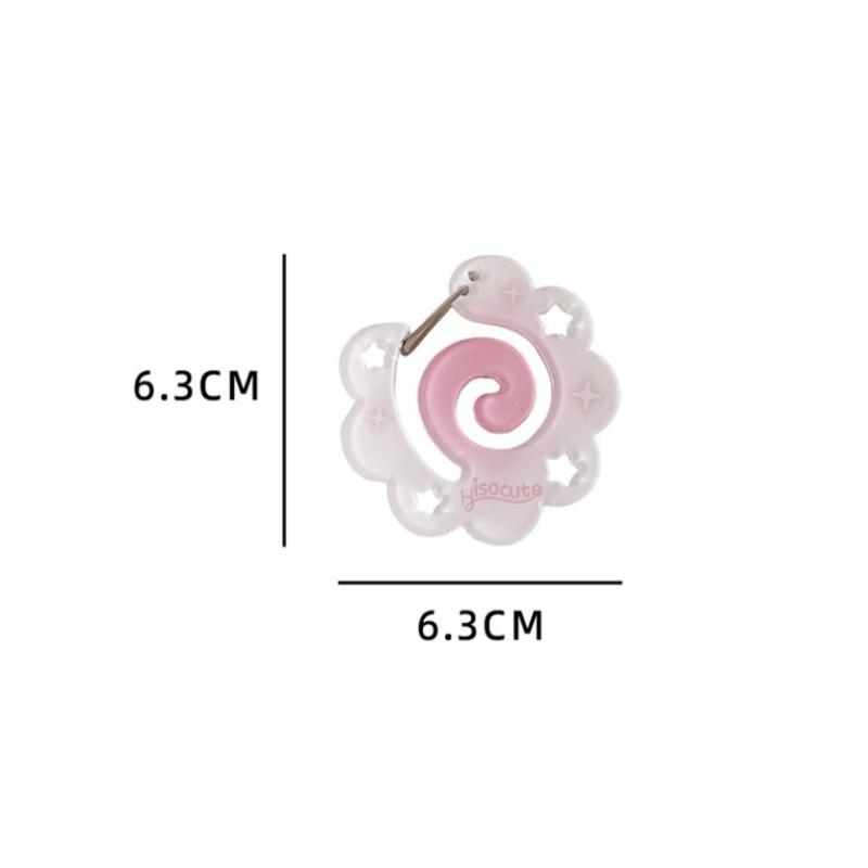 Ins Style Cute Acrylic Cartoon Keychain Holder Kawaii Fruit Cupcake Star Shape Decoration Bag Pendant Hook Keychain