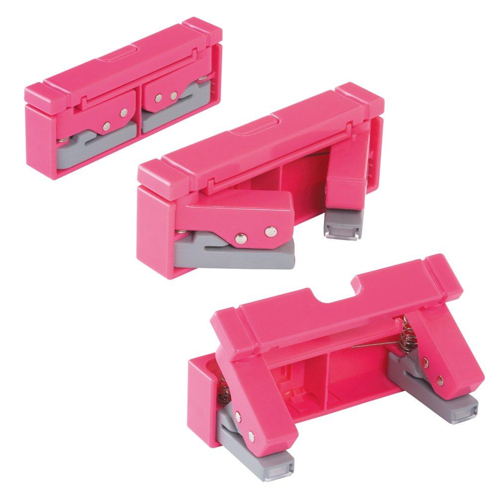 LIHIT LAB Compact Punch, 2-Hole, Red, P1040-3