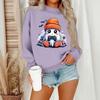 Women's Casual Fashion Round Neck Long Sleeve Halloween Printed Sweatshirt