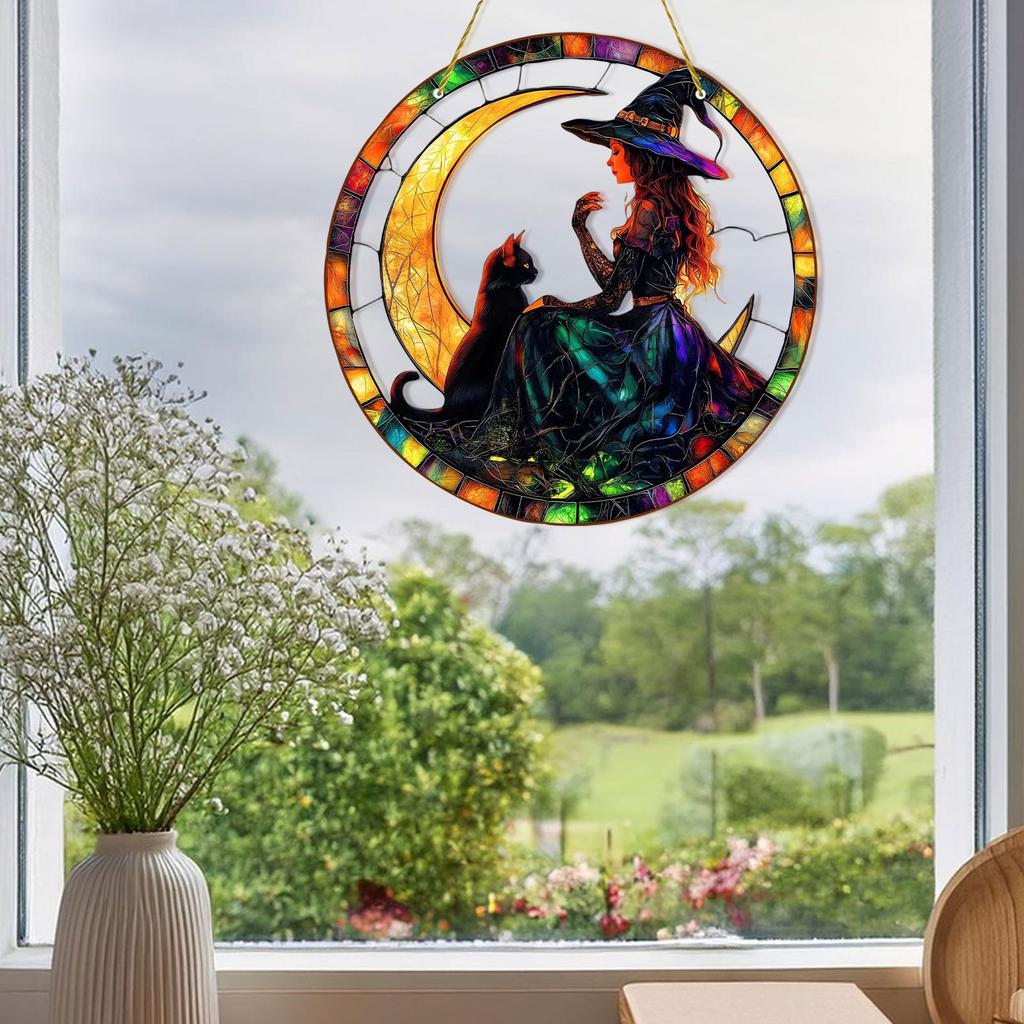 2D Flat Acrylic,Decorative Light Catcher Window Pendant Gift, Interesting Home Decoration Lighting Pendant