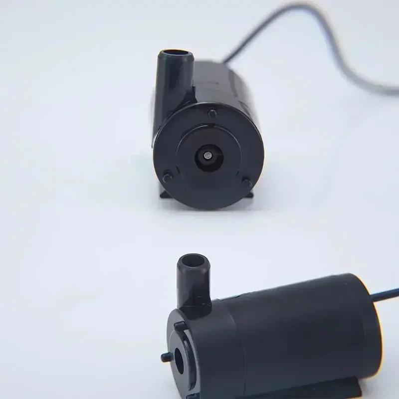 USB 5V Mini Submersible Water Pump, Quiet DC Circulation Pump for Aquarium Fish Tank, Hydroponics, Fountain with Cable
