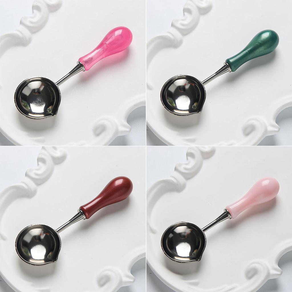 10 Pcs/Set Wax Seal Spoon Wax Sealing Melting Spoon Craft Supplies for Wax Seal Stamp Envelope Invitations Scrapbooking