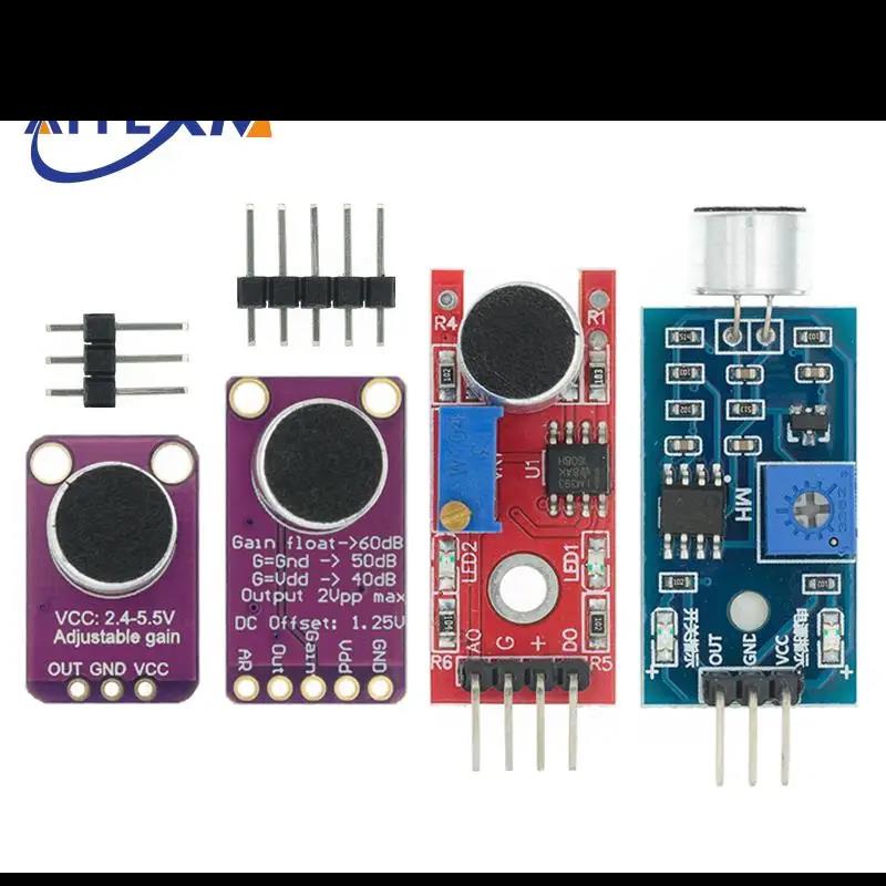 1-10pcs Sound Sensor Module Sound Control Sensor MAX4466 MAX9814 Detection Whistle Switch Microphone Amplifier For Arduino 7