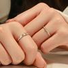 Adjustable Sterling Silver Eternal Heart Knot Couple Rings: Exquisite Two-Tone Valentine's Day Pair for Men and Women