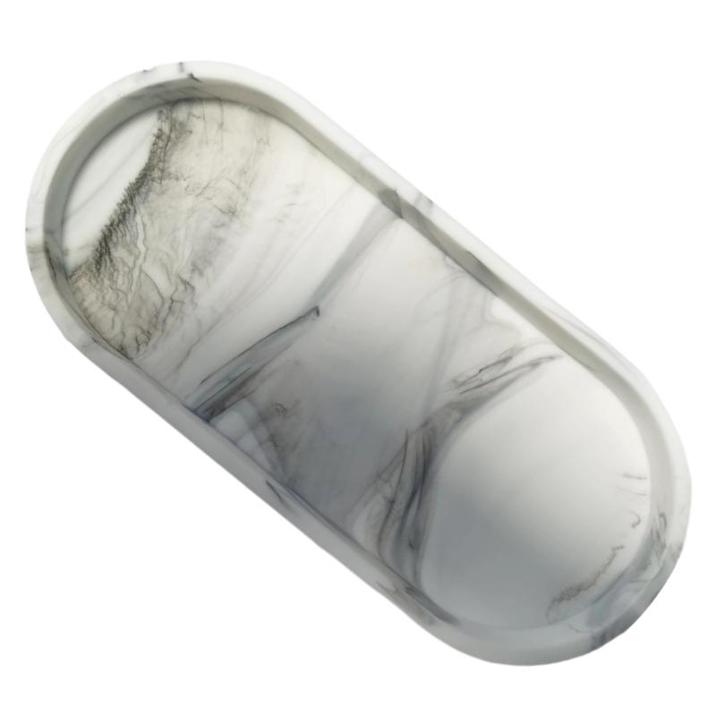 Large Oval Silicone Tray Soap Dispenser Jewelry Holder Countertop Tray Dropshipping