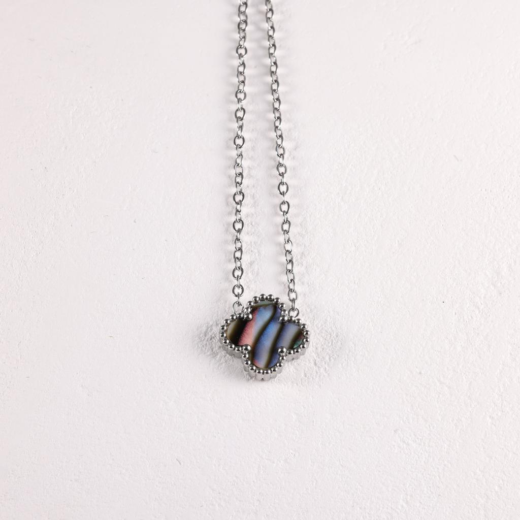 Kleeblatt-Halskette mit hochwertigem Temperament, Schlüsselbeinkette, Halskette