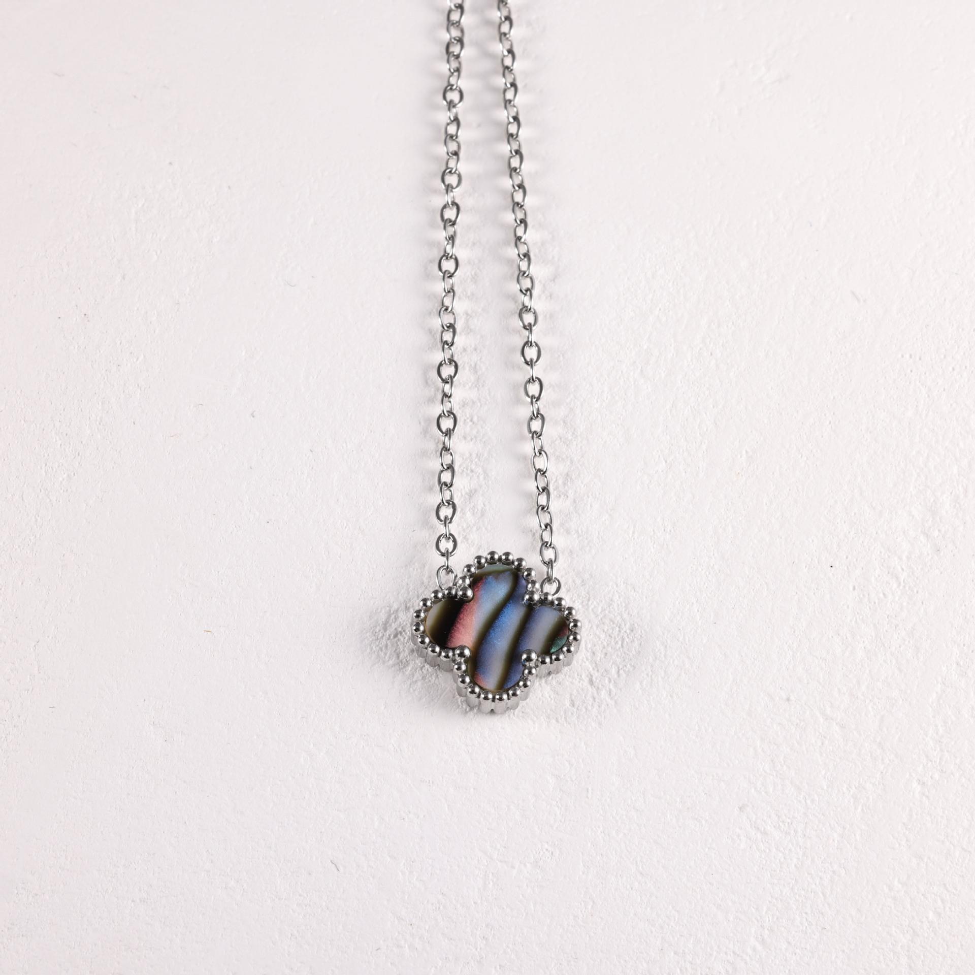 Ожерелье из четырехлистного клевера с первоклассным темпераментом, цепочка на ключицу, цепочка на шею