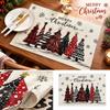 Christmas Placemat with Print Heat- Table Holiday Dining Table Decor for Home