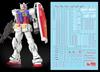 HG RG EG Robot MS Yukisha Water Transfer Decals RG Gundam Fluorescent!! 1/144 Detail-Up (for 1/144 RX-78-2 Ver.2.0 RG-56)