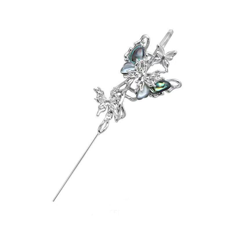Personality Temperament Piercing Butterfly Diamond Stud Earrings Premium Sweet Spice Girl Style Earrings Hollow Niche Design Earrings