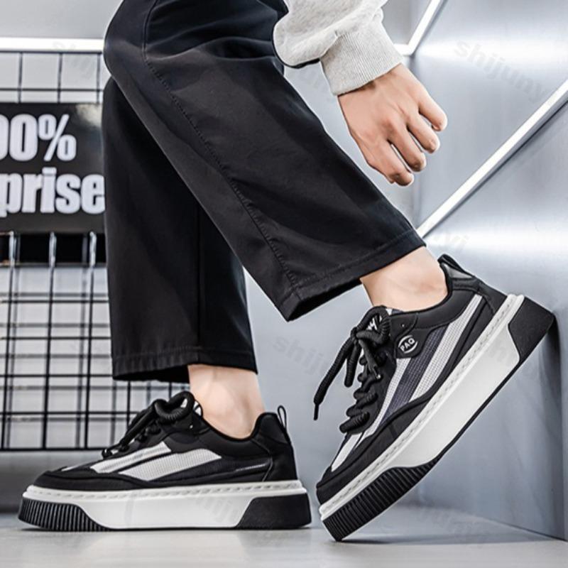 Men's Niche Design Low Cut Thick Soled Casual Sports Shoes 2026 Spring New Fashi Trendy Breathable Comfortable Chunky sneakers