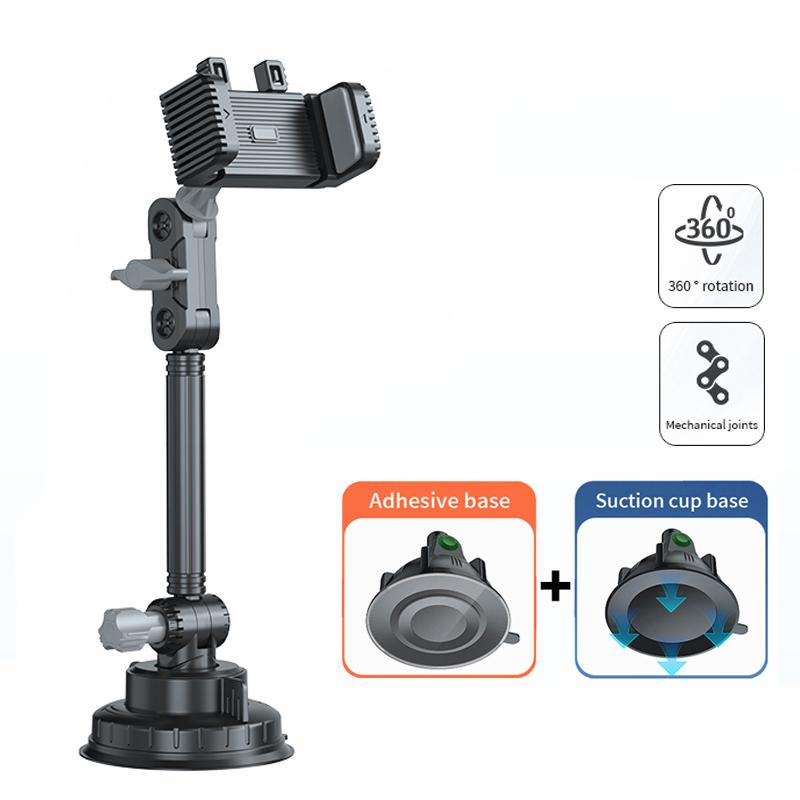 

Car Phone Holder with Powerful Suction Cup for Windshield Mounting Vibration-Resistant Design for Trucks and Excavators