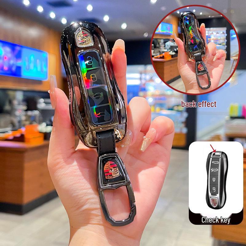 Compatible with Porsche Macan New Energy Key Case 2024/2025 Macan4 Jinchi EV Metal Shell