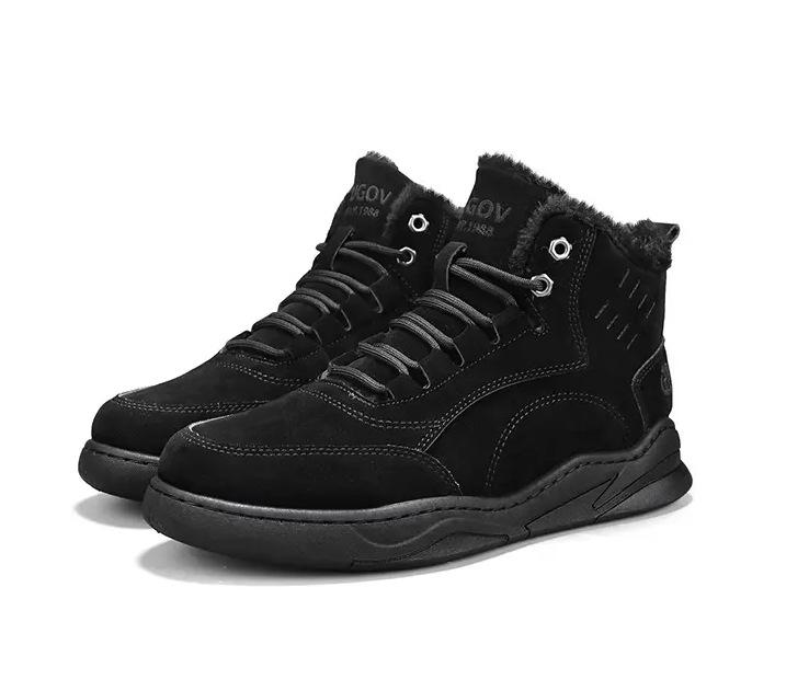 Autumn and winter high-top shoes fleece warm cotton shoes outdoor leisure sports Martin boots non-slip snow boots