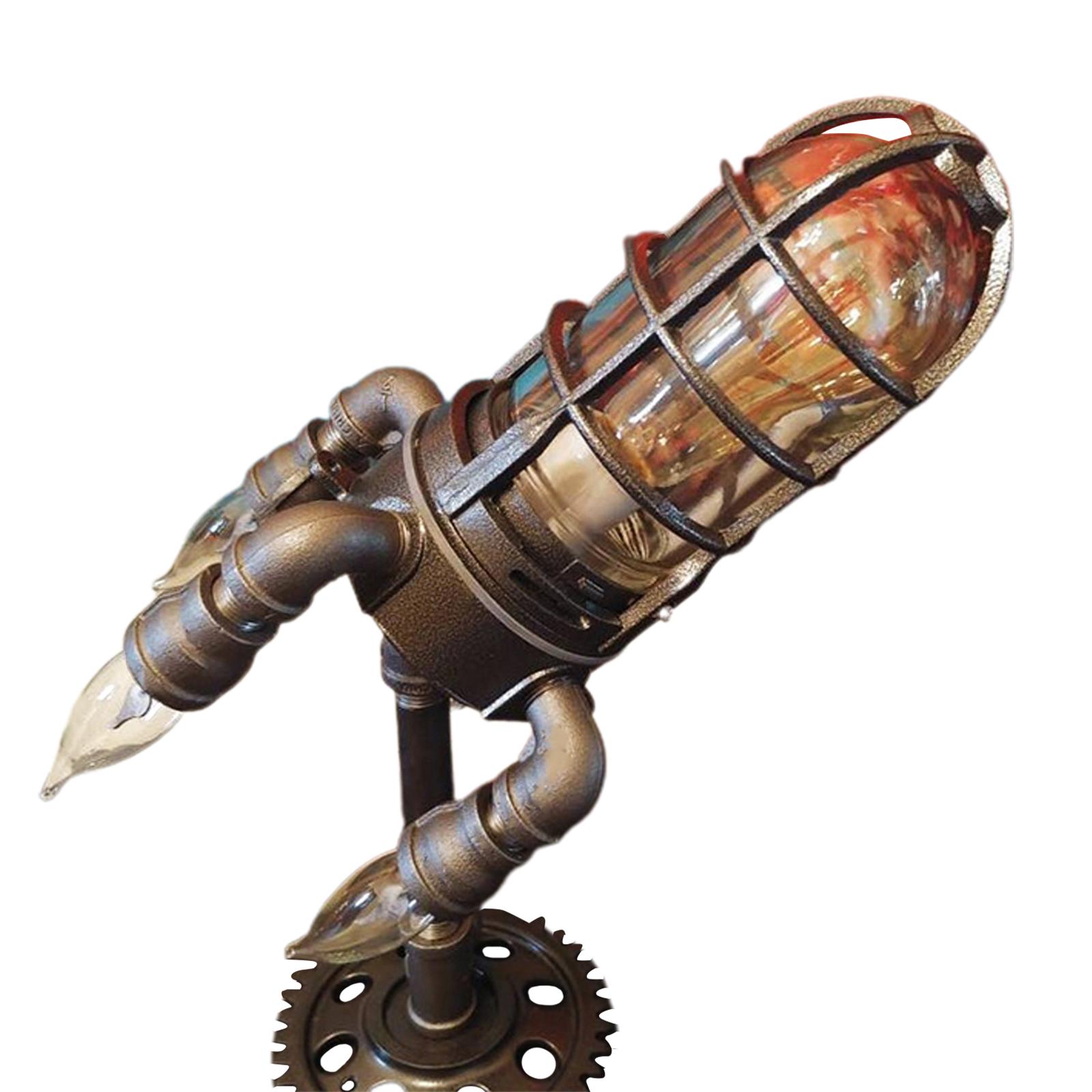 

Steampunk Rocket Light Bazooka Flame Nightlight Gift Home Decor