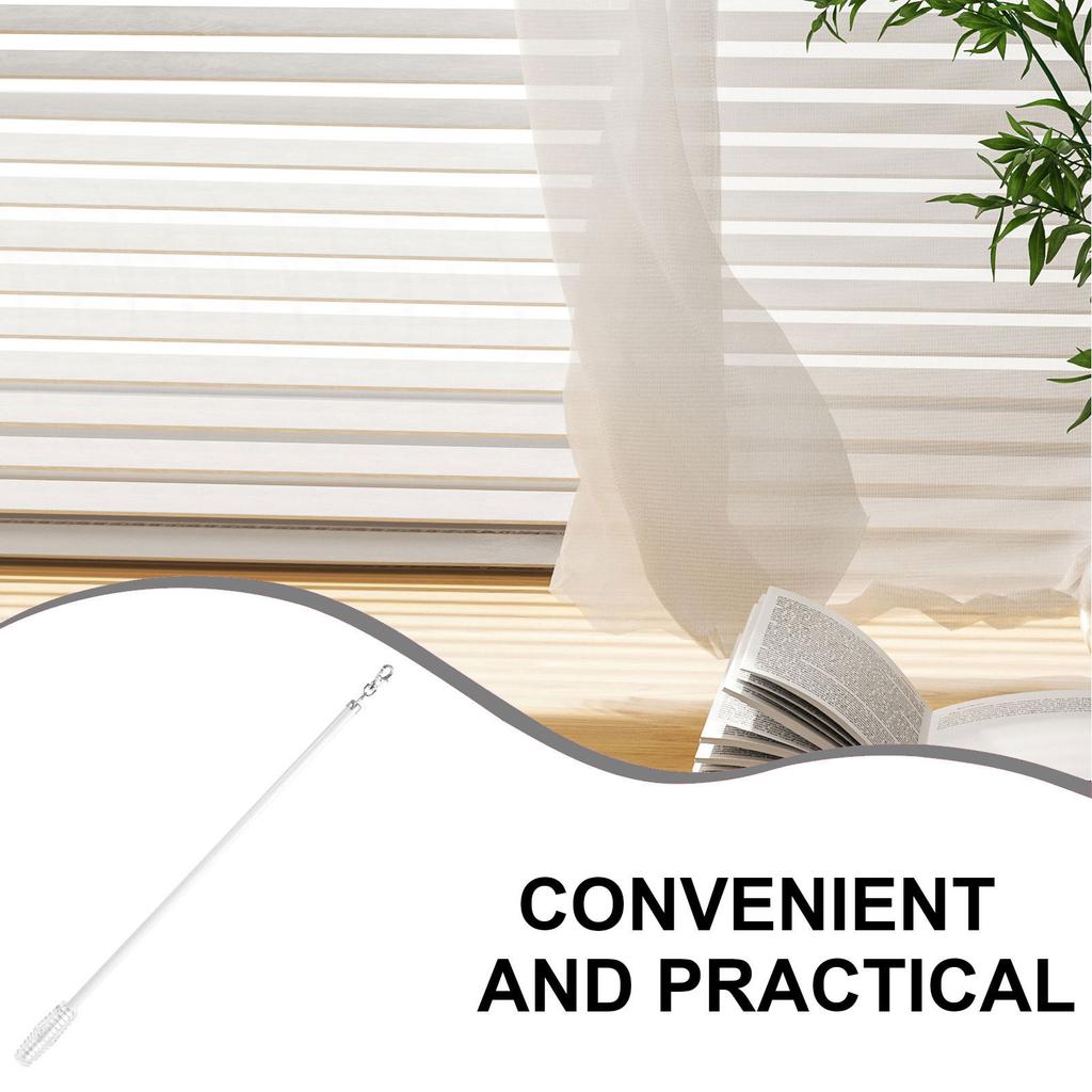 Curtain Stick Puller 21 Inch Aluminum Alloy Rust Proof Sturdy Curtain Opener Wand for Heavy Drapes Blinds Fabric Protection