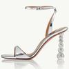 Fashion New Sweet Rhinestone 9.5cm Strange Style Heel Sandals Summer Elegant Banquet Wedding Brides Bridesmaids Women's Slippers 34-43
