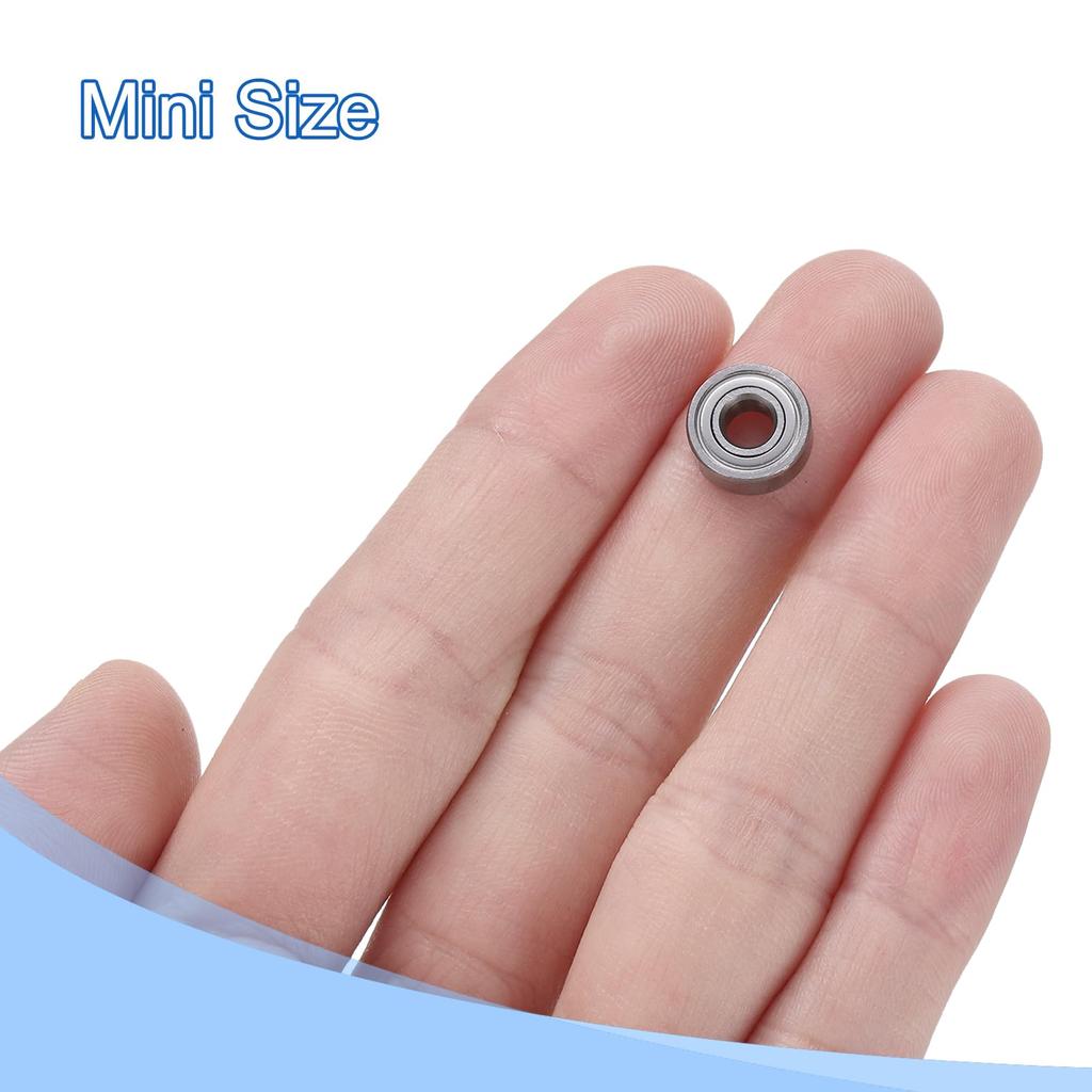 uxcell 5pcs MR104ZZ Deep Groove Ball Bearing 4x10x4mm Chrome Steel Miniature Bearing Double Sealed Precision Bearing P5 (AB EC 5)