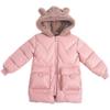 2025 Girls' Mid-Length Velvet-Lined Winter Jacket - Stylish Down-Cotton Coat