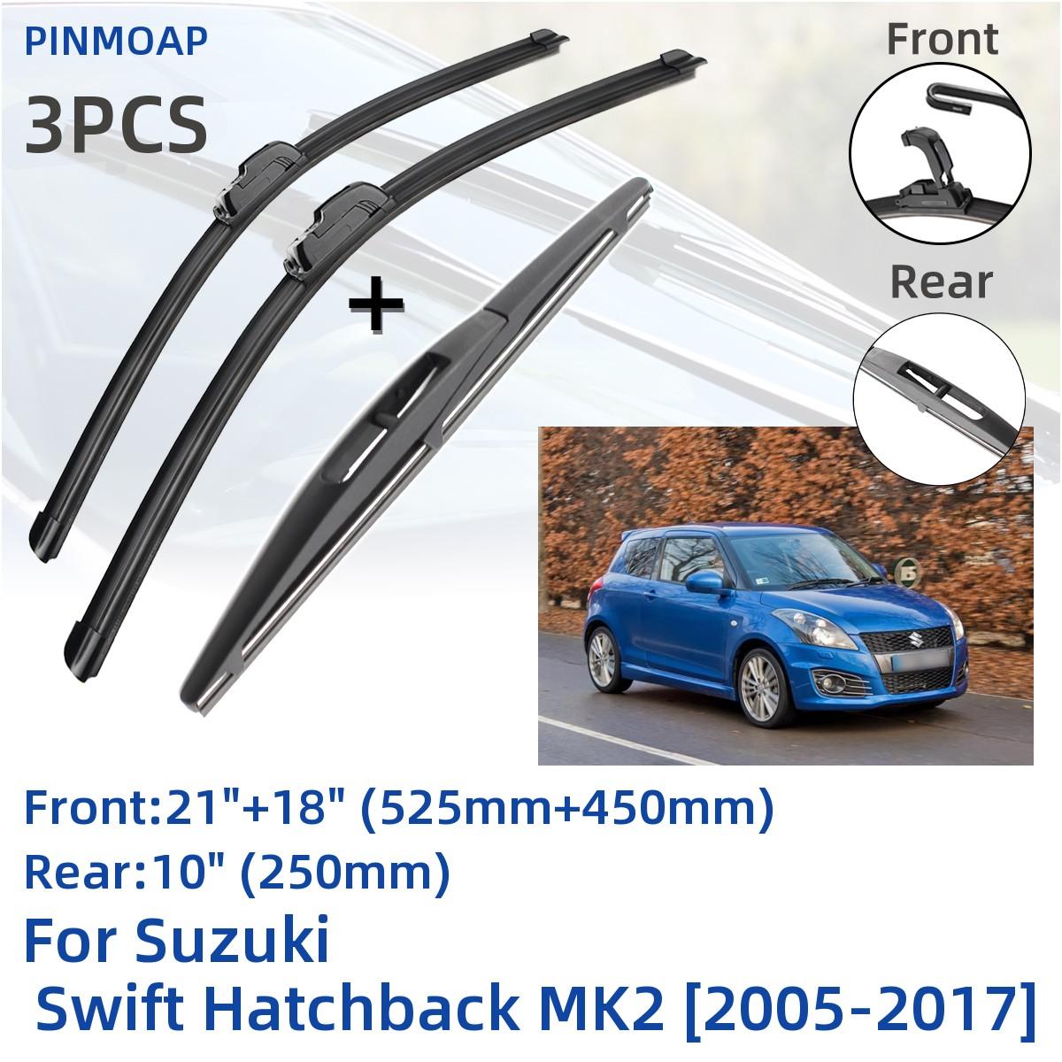 

Для Suzuki Swift Hatchback MK2 2005-2017 передние и задние щетки стеклоочистителя резак аксессуары J Hook 2010 2011 2012 2013 2014 2015 2016 2017