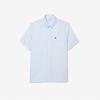 Lacoste Men S Linen Short Sleeve Shirt [Sky Blue]