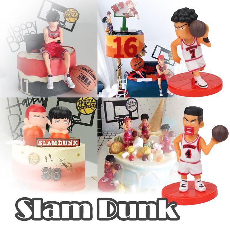 Exquisite Slam Dunk Hanamichi Sakuragi Rukawa Kaede Mitsui Hisashi Pvc Action Figure Model For Anime Enthusiasts