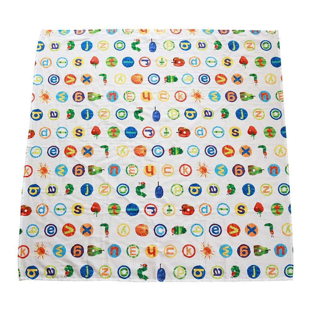 The Very Hungry Caterpillar Blanket by Eric Made in Nursing Lap 100x100cm Multi-Gauze Carle, Japan, Double-Ply Gauze, Swaddle, Cover, Blanket,