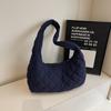 Diamond Embroidery Tote Bag Shoulder Bag Women Solid Color Large Capacity Crossbody Bag