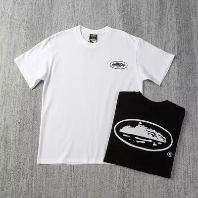 Summer New Small Boat Printed Short Sleeve T-shirt Loose Round Neck Breathable Half Sleeve Casual Cotton Fashion Oversized Y2k Brand