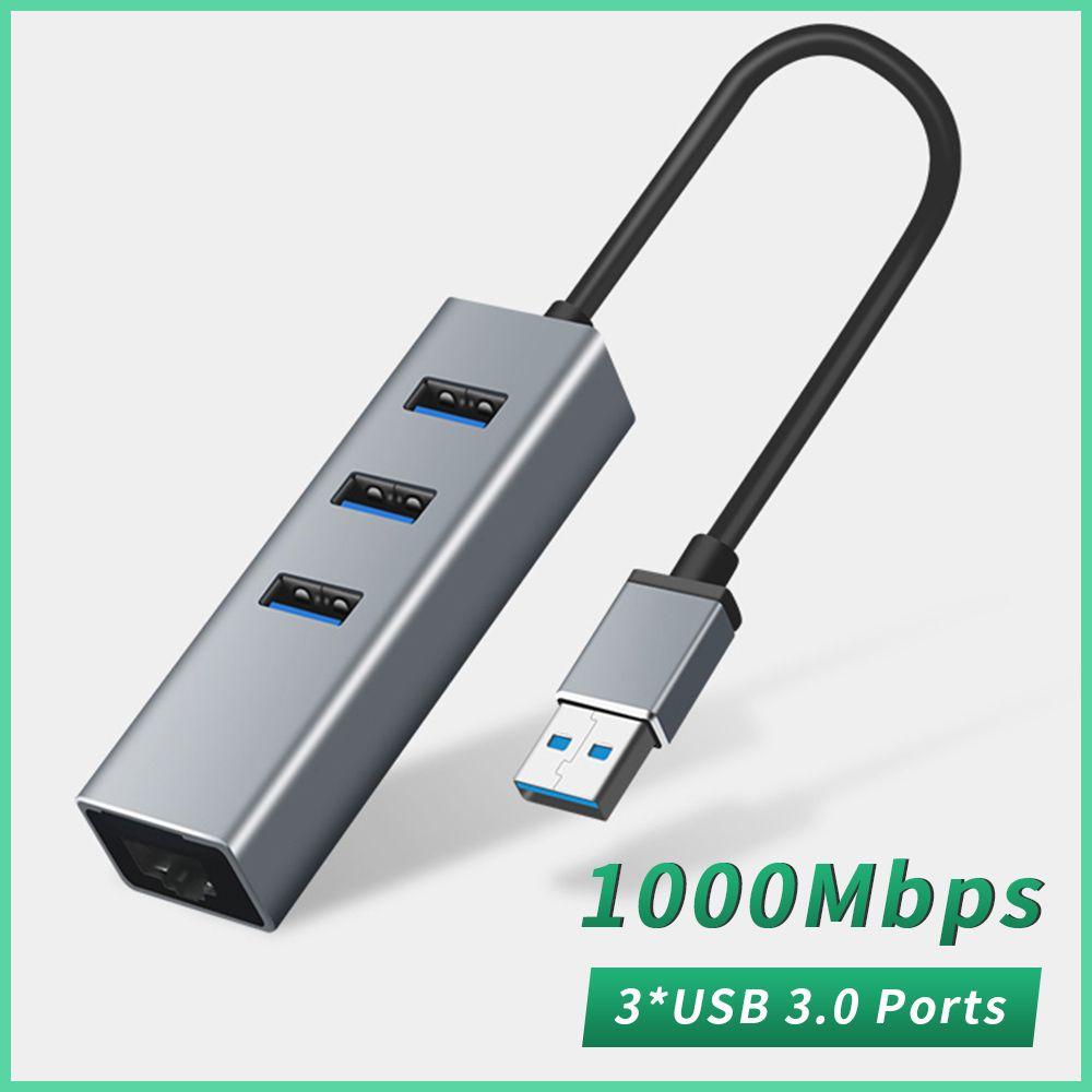 

Сетевой разветвитель RJ45 USB HUB Expander Ethernet адаптер 1000 Мбит/с