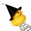 Cute Duck Ornament Halloween Tree Topper, Small Witch Topper with Trick Or Treat Metal Spring Base for Gothic Home Decor, Holiday Party Supplies