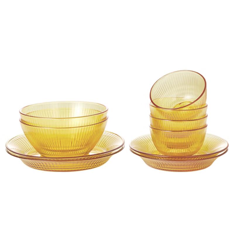 VISIONS Amber 10-Piece Glass Dinnerware Set