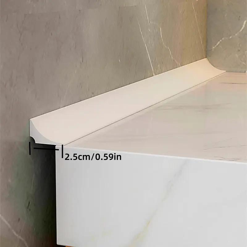 39.37in Kitchen Water Retaining Strip  Self-adhesive Door Seal Retaining Strip Separation Shower Dam Barrier Bathroom Accessory 39.37in