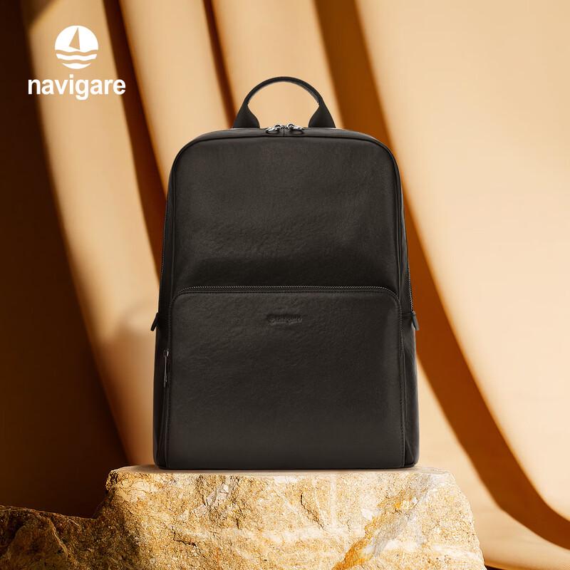 Navigare Men s Business Travel Leather Backpack Vegetable-tanned Cowhide