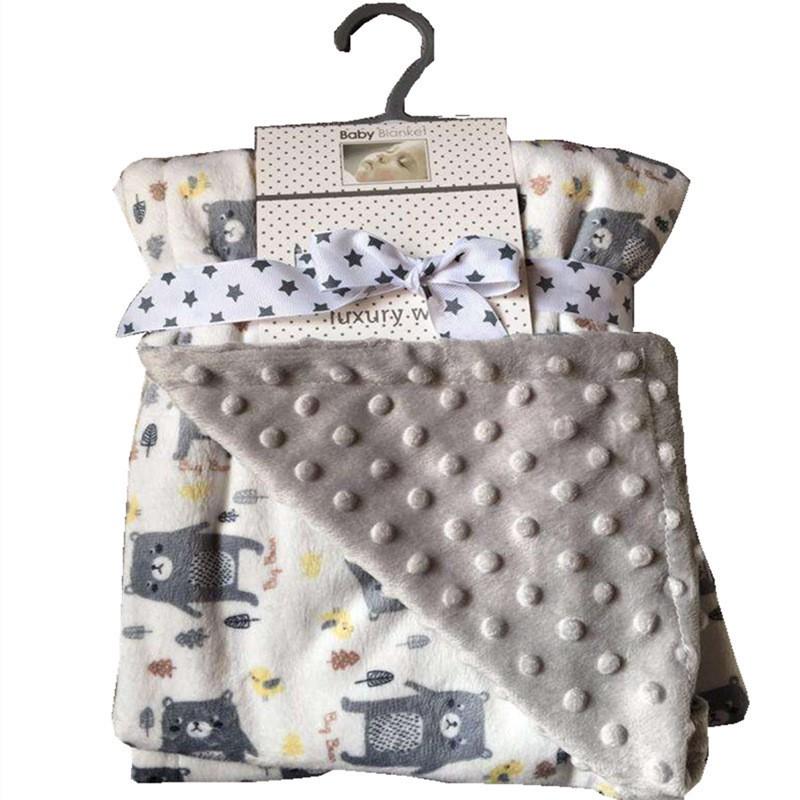 Soft Double-Layer Baby Blanket A-Grade Digital Print Cotton Feel Toddler Comfort Infants 1-3 Years