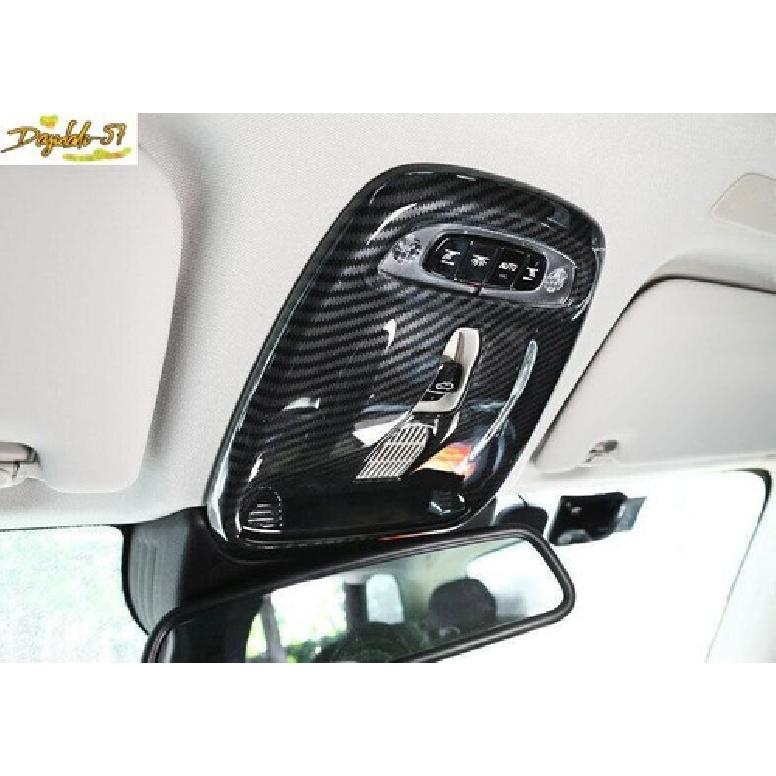 ABS Carbon Fiber Front Reading Lamp Frame Cover Trim Fit For Volvo S60 -