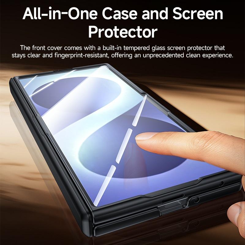Applicable to Samsung ZFold8Ultra folding mobile phone case fold7 matte skin feeling all-inclusive case film integrated protective case