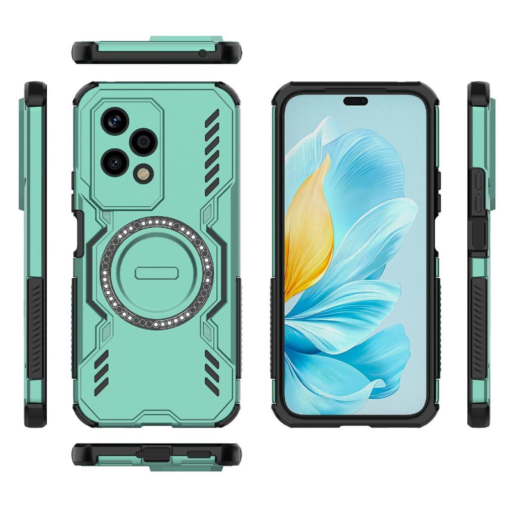 For Honor 200 Lite Magnetic Case Butterfly Armor Hollow Heat Dissipation PC+TPU Phone Cover