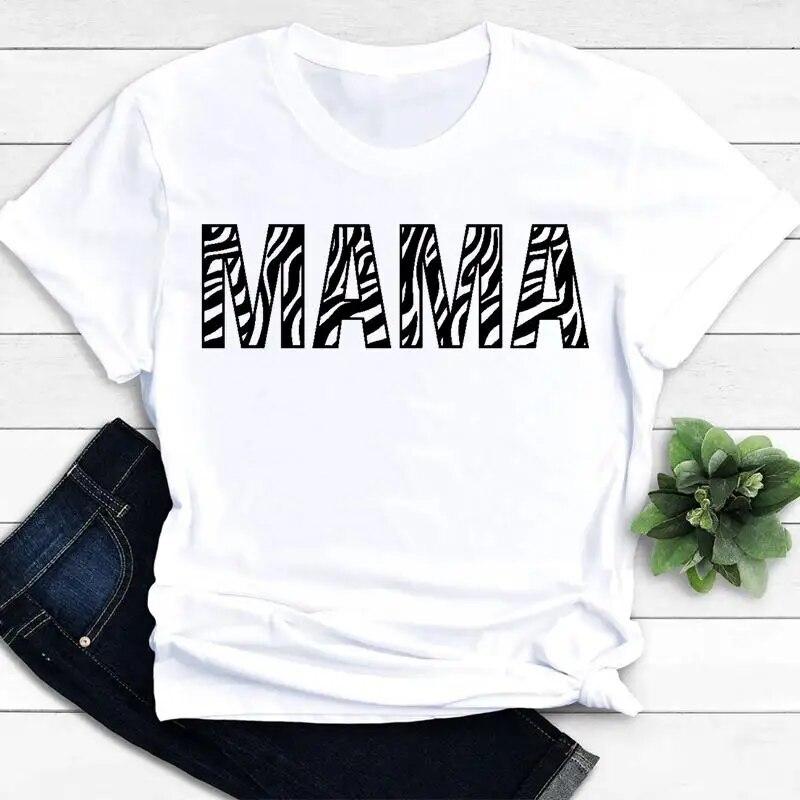Women Clothing Mom Mama Love Mother Son Short Sleeve Graphic Tee T-shirts Female Ladies Fashion Casual Summer Tshirt Clothes