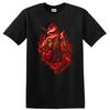 Japanischer Stil Affenkönig T-Shirt Mythischer Charakter Kunst mit Flammen Tee