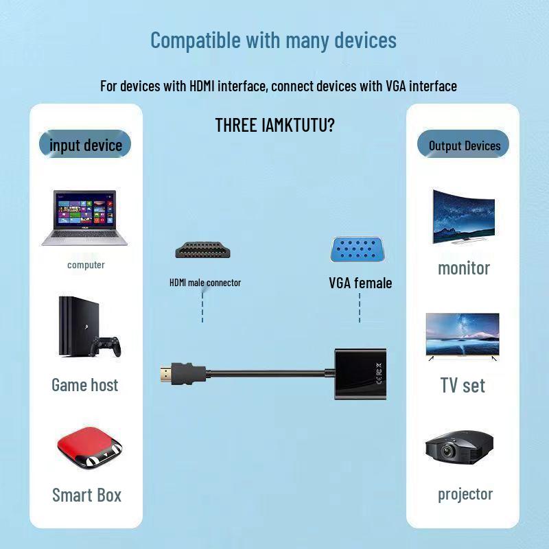 1080p HDMI zu VGA Konverter für Laptop - Schnelle Lieferung