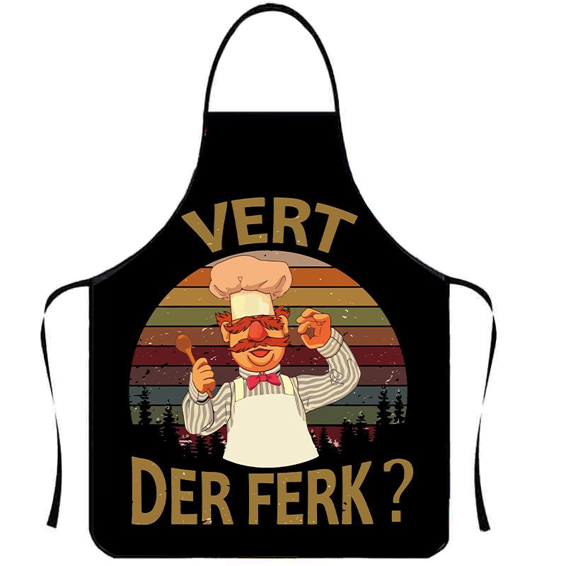 Kreativní zástěra na grilování se zábavnými potisky - Xiyin Household