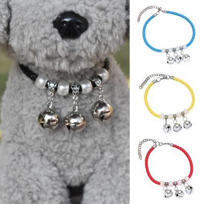 Collier pour animaux de compagnie, exquis, cercle de cou réglable pour chats et chiens, avec pendentif cloche amovible, fournitures pour animaux de compagnie