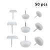 50Pcs 14/18/20mm Table Chair Leg Slider Glide Pads Nail-On Feet Pads Anti Slip Furniture Foot Mats Wooden Chair Legs Protector