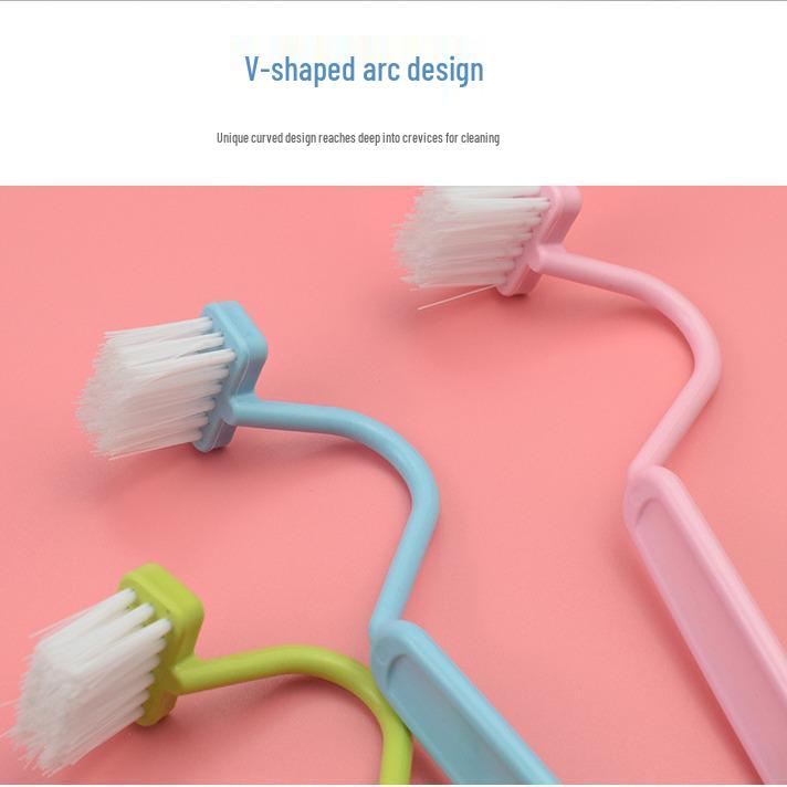Japanese S-shaped Bent Toilet Brush for Dead Corner Cleaning