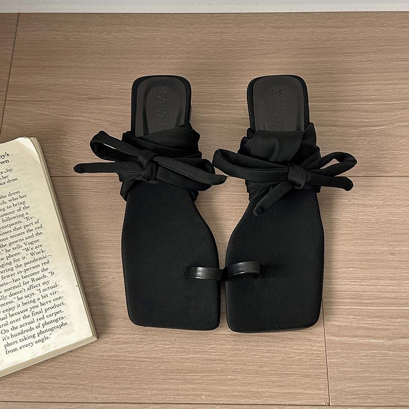 

Fashion French Beautiful Toe High-heeled Sandals Women s Summer 2025 New Style with Skirt Satin Square Toe Seaside Strap-on Roman Shoes 40 чёрный